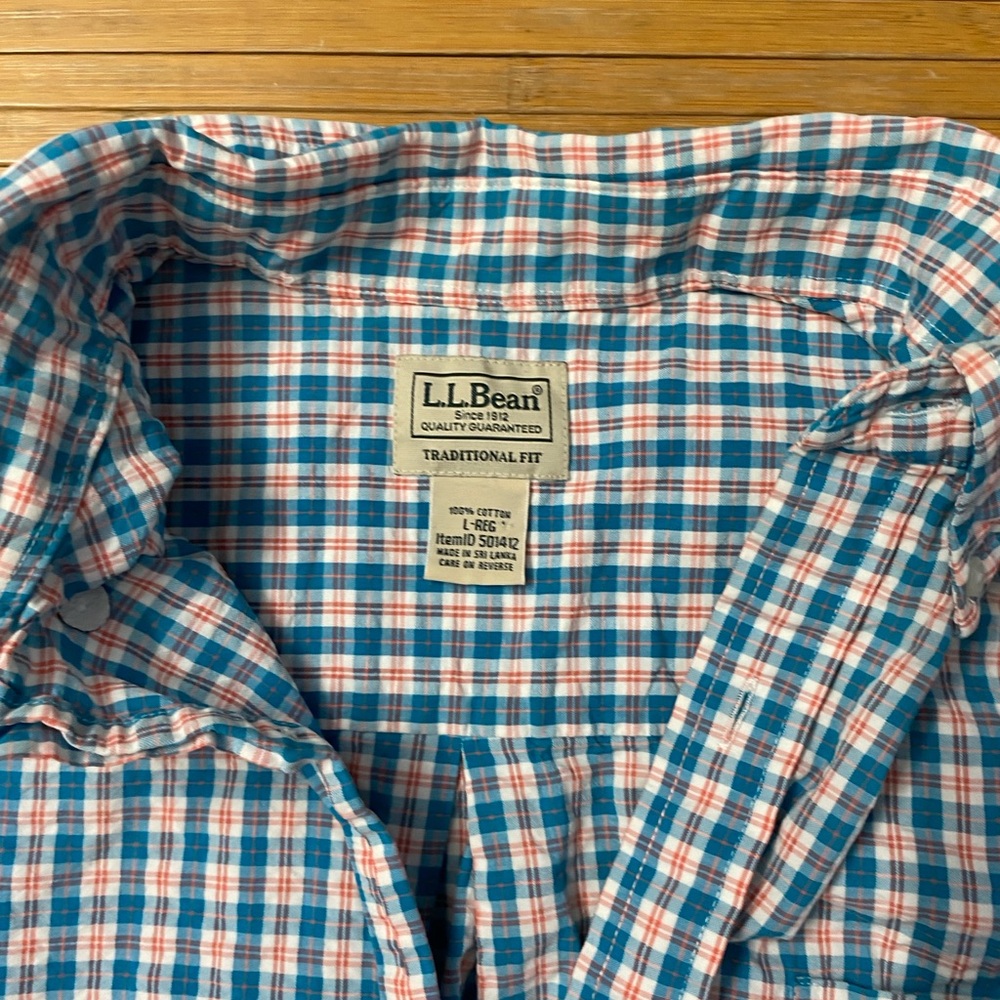 L.L. Bean Red and Blue Checkered Shirt